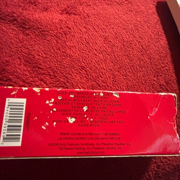 Avon Red Betty Boop Watch with Box . 2008 New - Picture 6 of 7